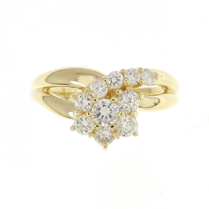 Nhẫn kim cương hoa K18YG 0.52CT - Hàng hiệu Authentic 856035