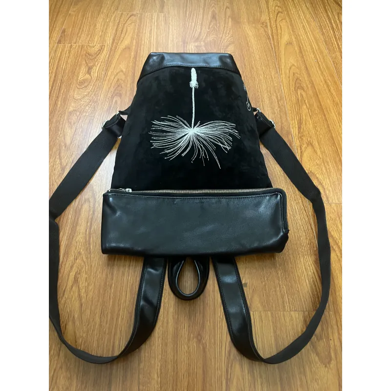 Balo nữ da thật phối da lộn 2hand 992648