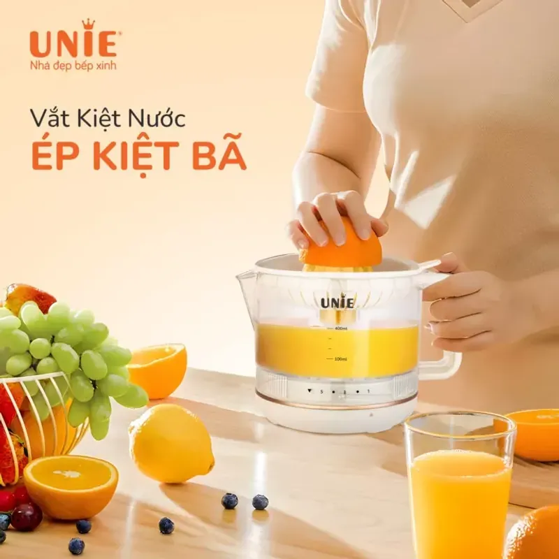 Máy vắt cam UNIE UJ550 dung tích 700ml, 5 cối ép đa dạng, dễ dàng vệ sinh 1044095