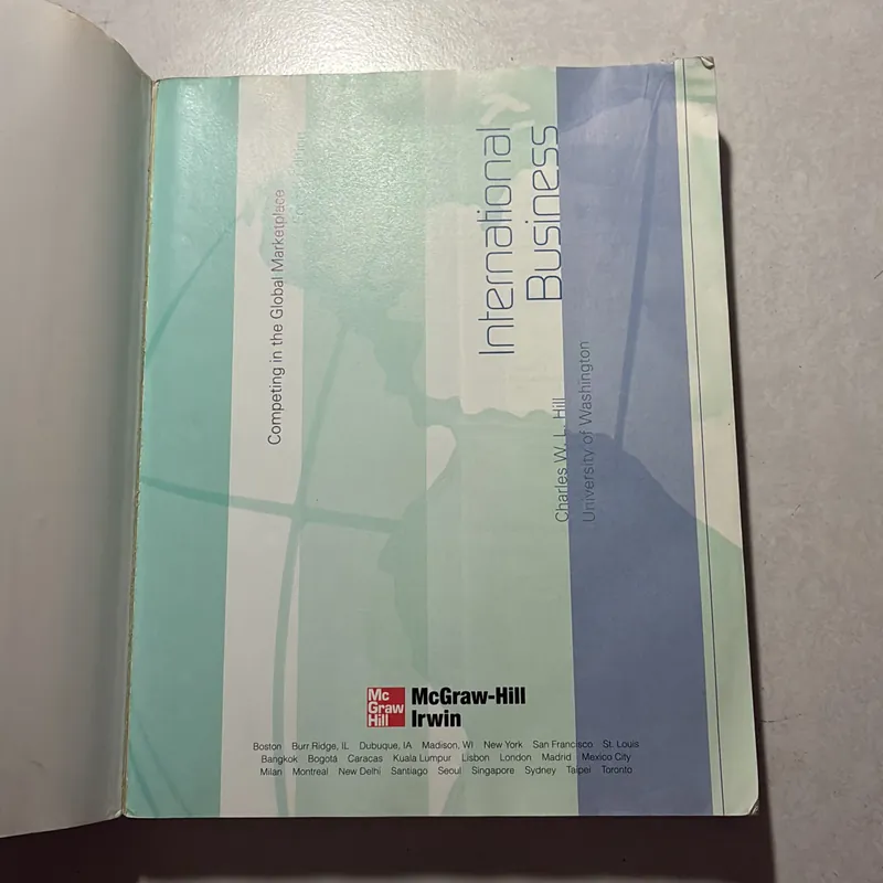 International Business - Charles W.L. Will 727058