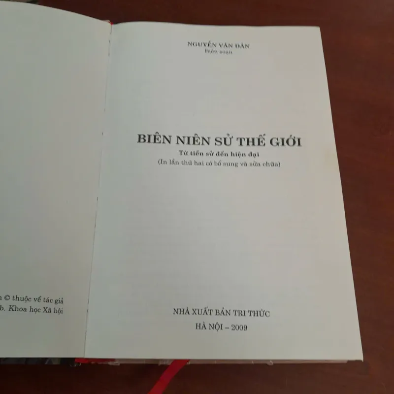 BIÊN NIÊN SỬ THẾ GIỚI TỪ TIỀN SỬ ĐẾN HIỆN ĐẠI - NGUYỄN VĂN DÂN 1033279