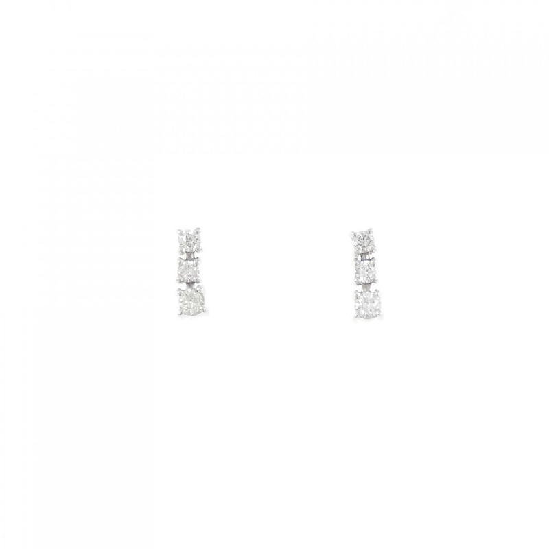 K18WG Ba viên kim cương bông tai 0.20CT - Hàng hiệu Chính hãng 869373