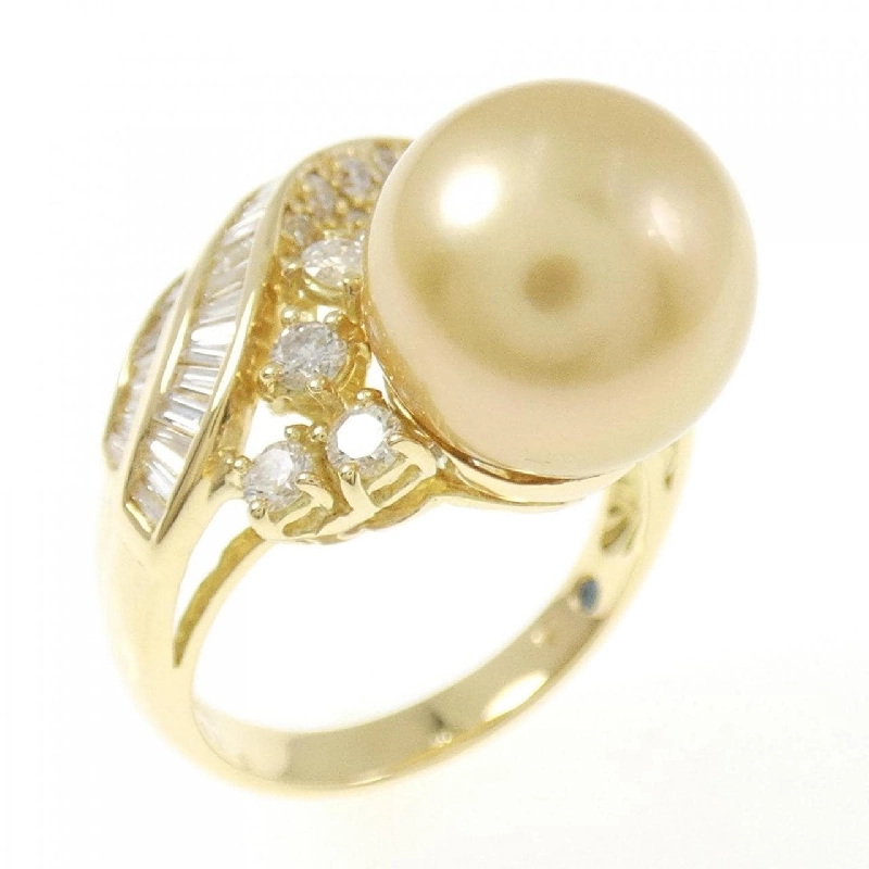 Nhẫn ngọc trai trắng K18YG 11mm - Hàng hiệu Authentic 852526