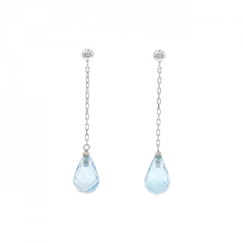 PT900 Blue Topaz Earrings - Hàng hiệu Authentic 870140
