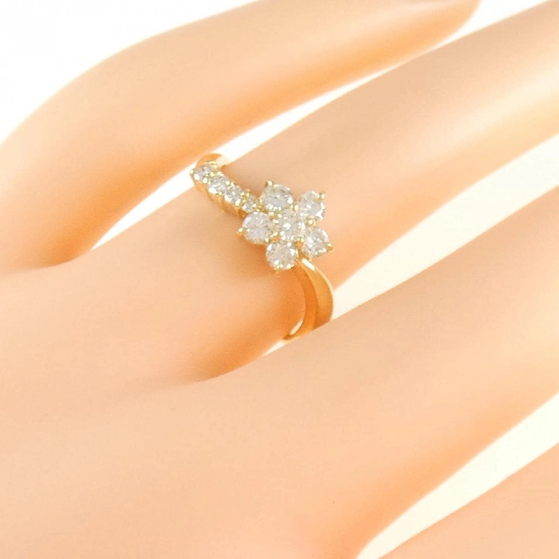 Nhẫn kim cương hoa K18YG 0.53CT 672969