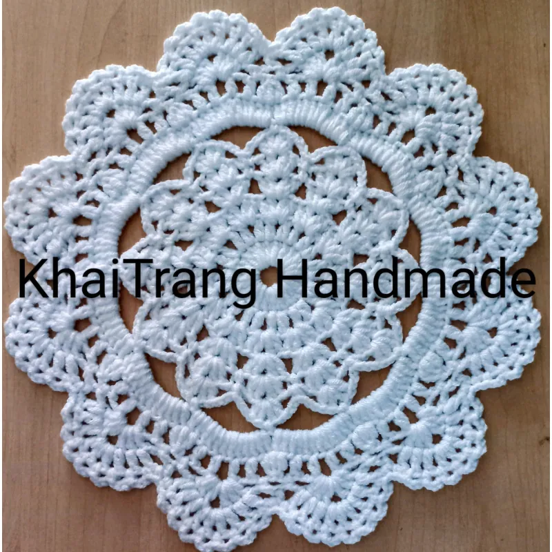 Lót bình hoa len đường kính 26cm-27cm. Khai Trang handmade. Mới 100% 751012