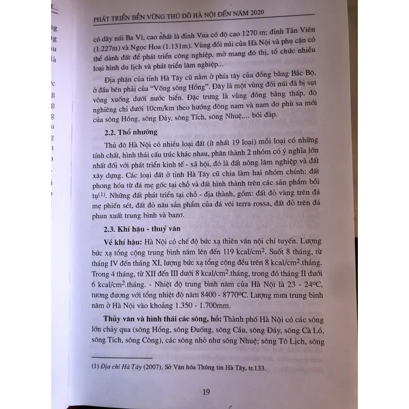 Phát huy tiềm lực tự nhiên, KT, XH và giá trị LS - VH. Phát triển bền vững thủ đô HN… 705960