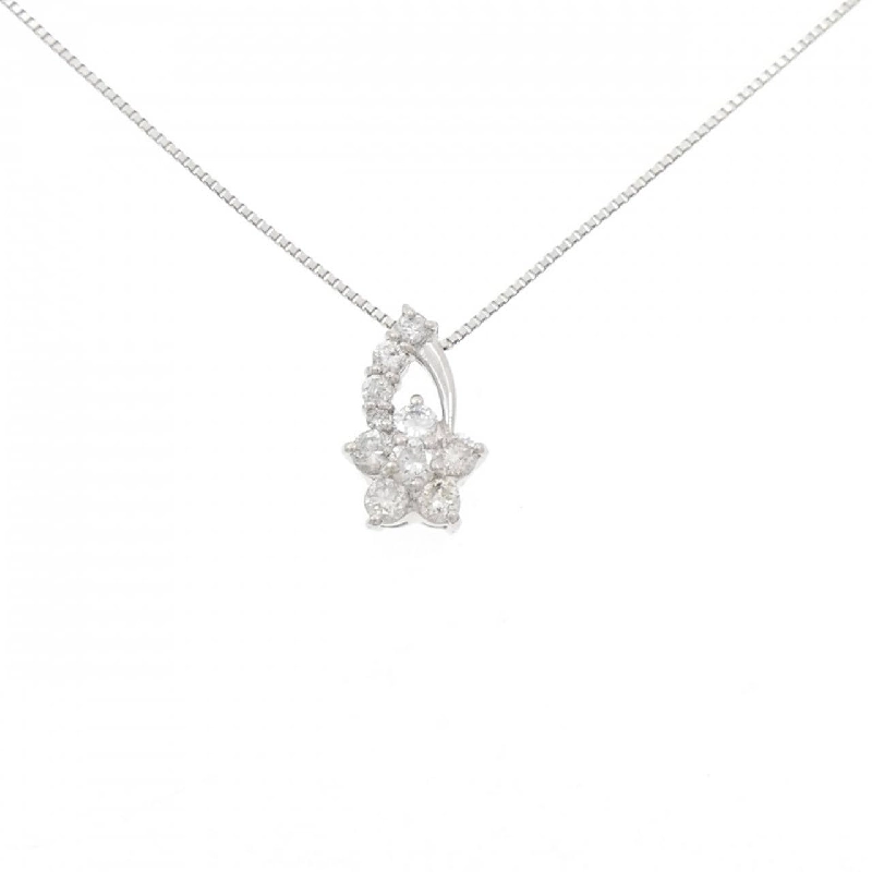 Dây chuyền kim cương hoa PT900/PT850 0.50CT - Hàng hiệu chính hãng 861915