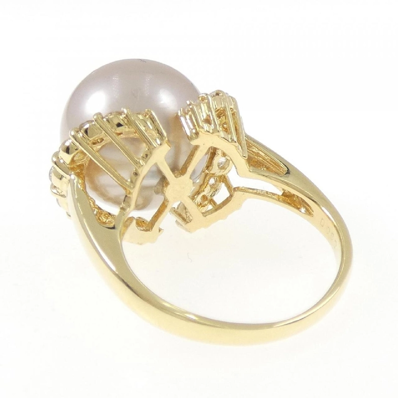 Nhẫn ngọc trai đen K18YG 13.2mm - Hàng hiệu Authentic 853634