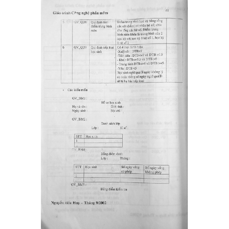 Cuốn photo Giáo trình Công nghệ phần mềm (Tập 1) 12292