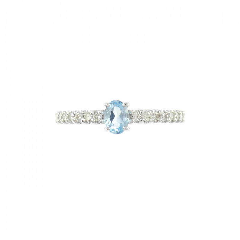 K10WG Blue Topaz Nhẫn Pinky - Hàng hiệu Chính hãng 854473