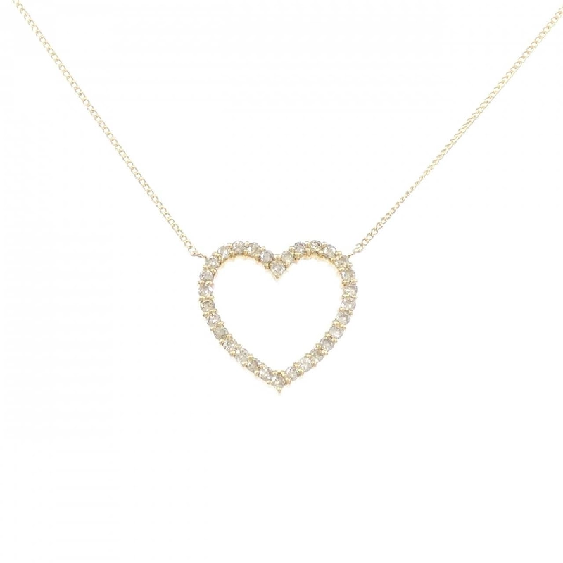 K18YG Dây chuyền kim cương hình trái tim 0.52CT - Hàng hiệu Chính hãng 863150