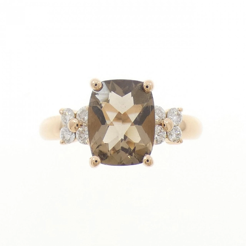 Nhẫn K18PG Đá Thạch Anh Khói 1.82CT - Hàng hiệu Chính hãng 852870