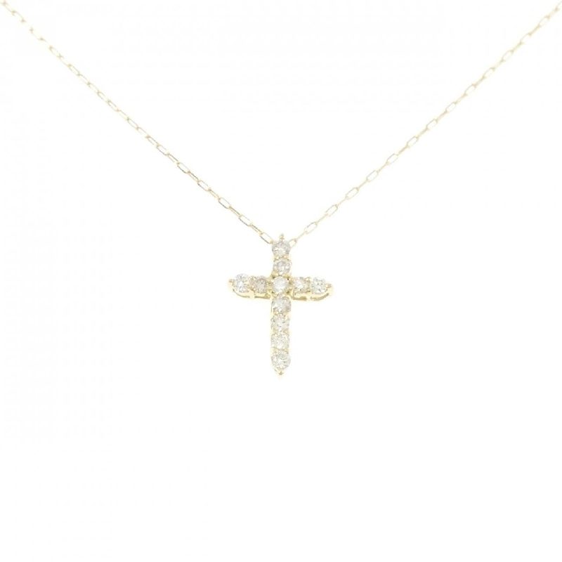 K18YG Dây chuyền kim cương chéo 0.10CT - Hàng hiệu Chính hãng 859042