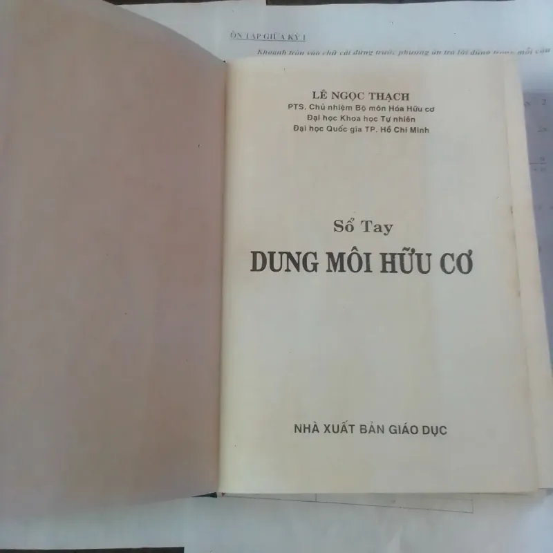 Sổ Tay Dung Môi Hữu Cơ 781125
