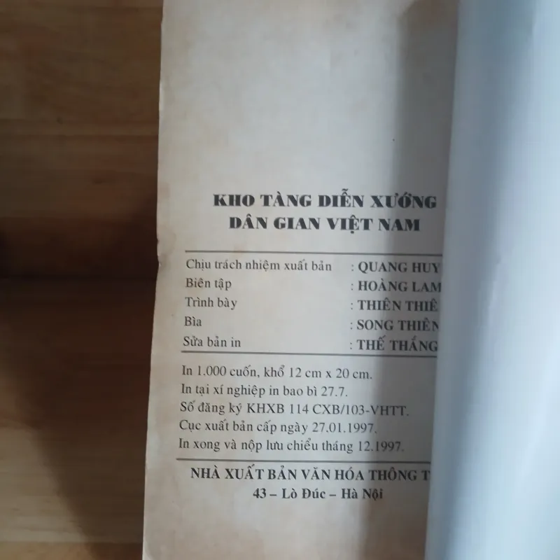 Kho Tàng Diễn Xướng Dân Gian Việt Nam - Vũ Ngọc Khánh, Phạm Minh Thảo 1006602