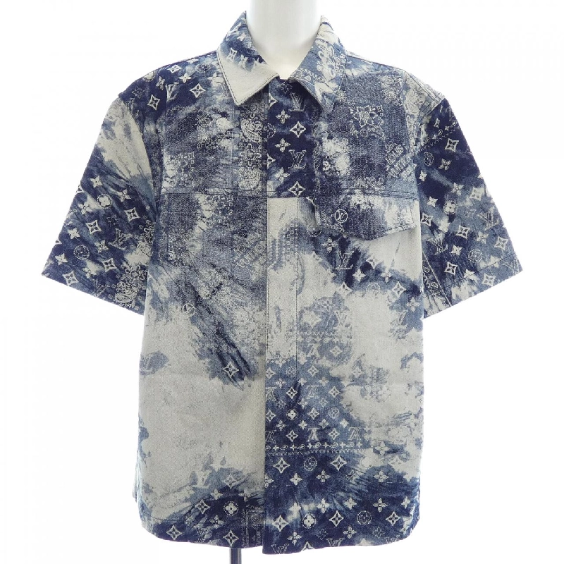 Áo sơ mi denim ngắn tay Monogram Bandana Louis Vuitton LOUIS VUITTON HNS17XNW2 S/S - Hàng hiệu Chính hãng 893116