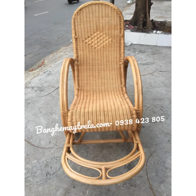 Ghế bập bênh thư giãn đan kín mây tre 928680