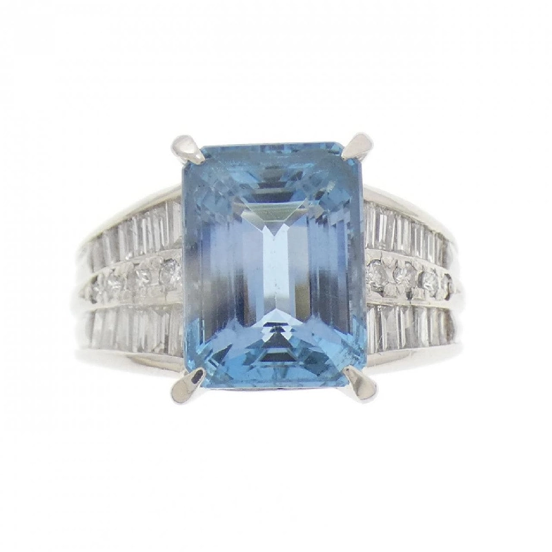Nhẫn Aquamarine PT900 3.85CT - Hàng hiệu Authentic 849005