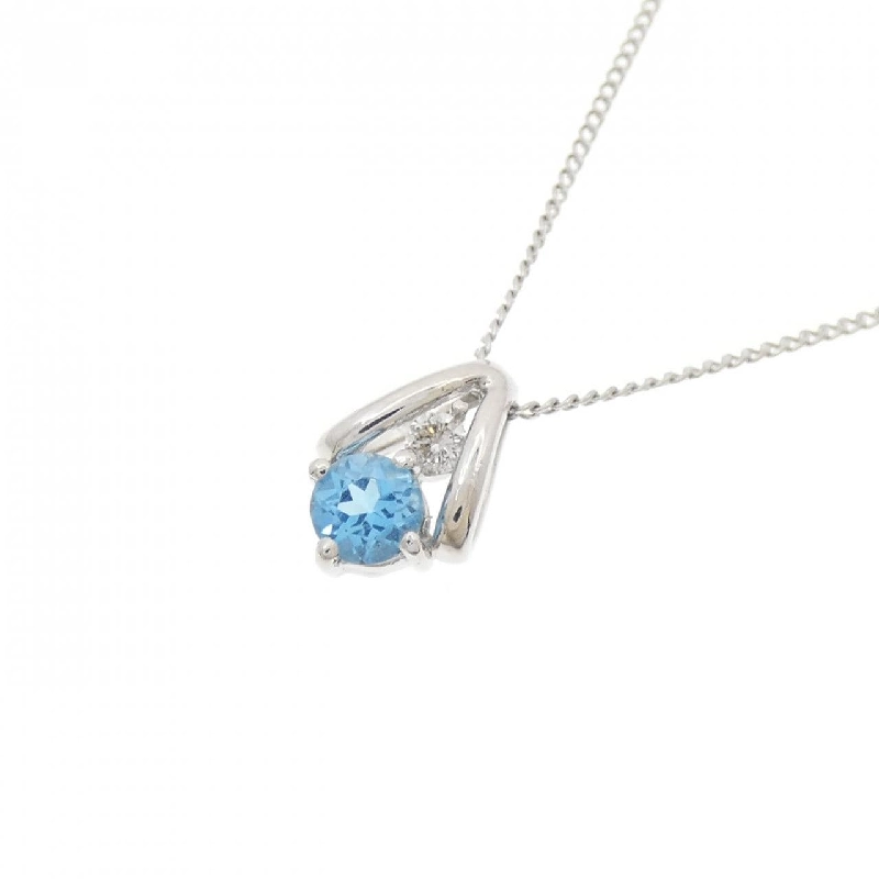 Dây chuyền Blue Topaz PT900/PT850 0.31CT - Hàng hiệu Chính hãng 864501