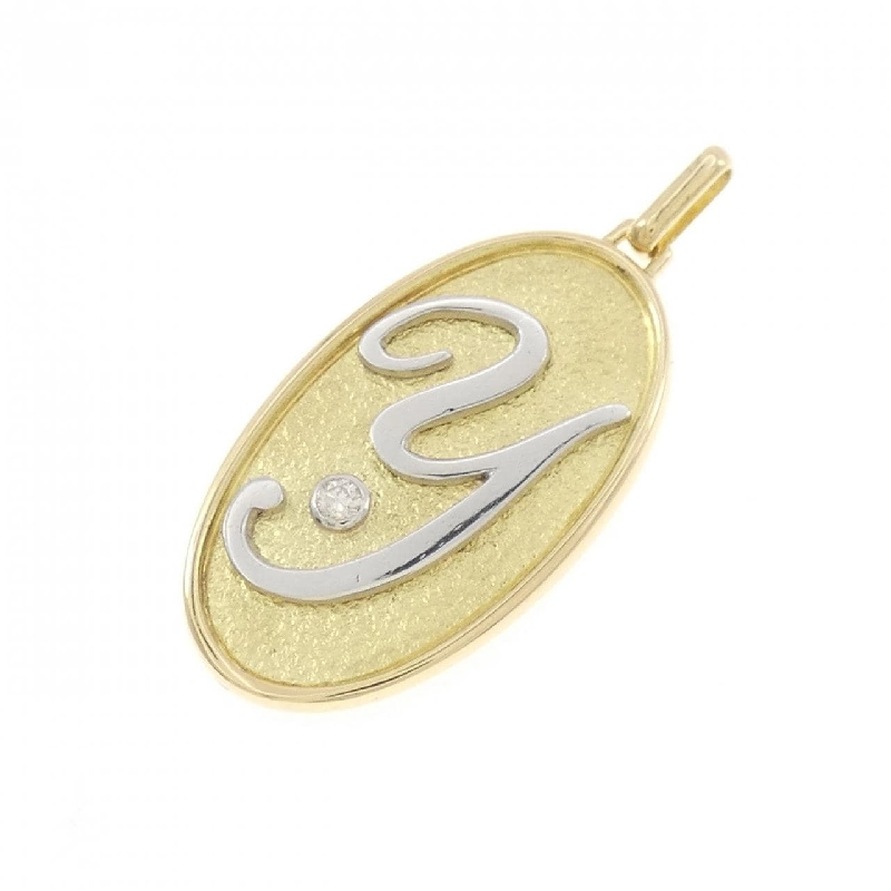 K18YG/K18WG Chữ cái Y Mặt dây chuyền kim cương 0.03CT - Hàng hiệu Chính hãng 867282