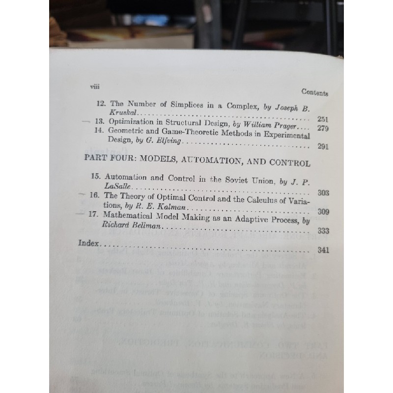 MATHEMATICAL OPTIMIZATION TECHNIQUES (EDITED BY RICHARD BELLMAN) 119895