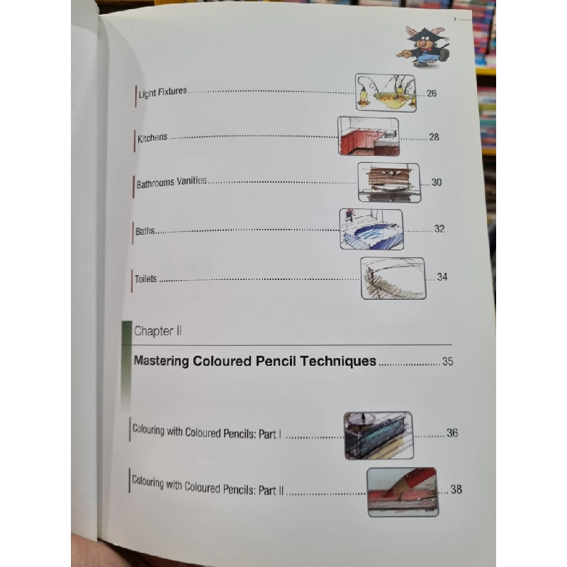 Sketching Interiors : Coloured Pencils (A Step-by-step guide) 448791