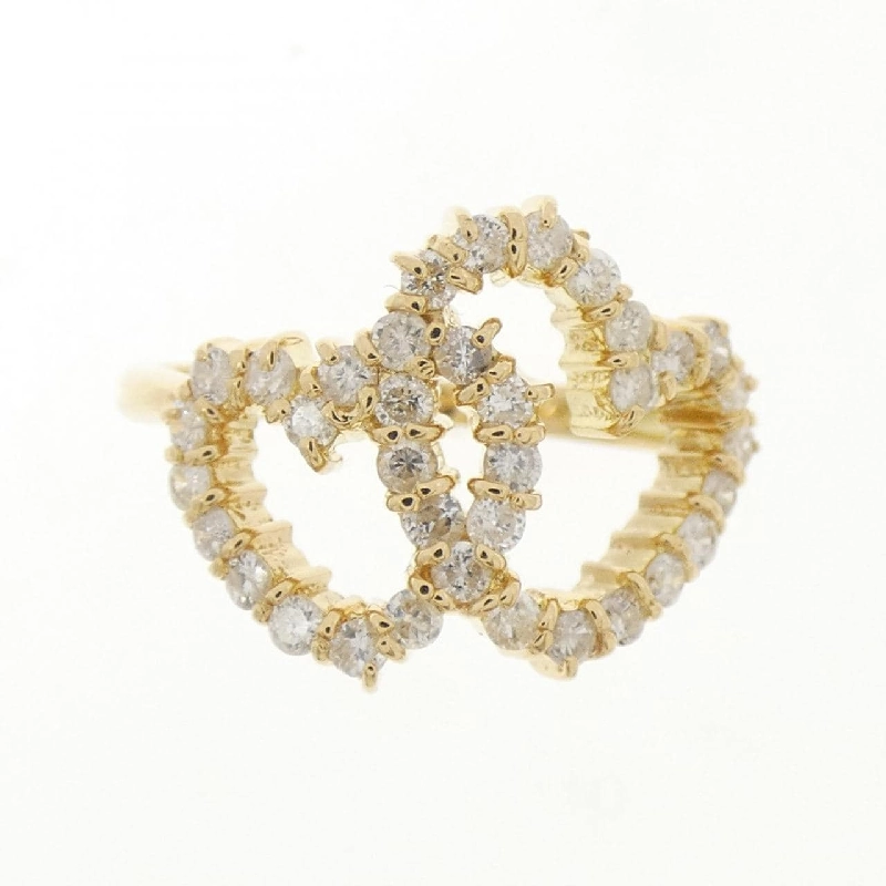 Nhẫn kim cương hình trái tim K18YG - Hàng hiệu Authentic 850674