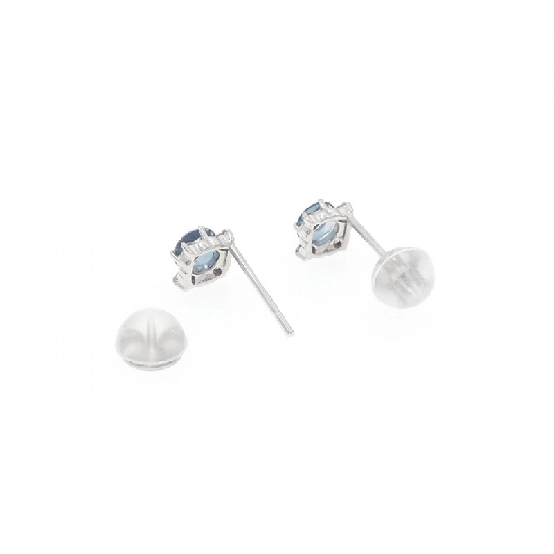 K18WG Blue Topaz Earrings - Hàng hiệu Authentic 874780