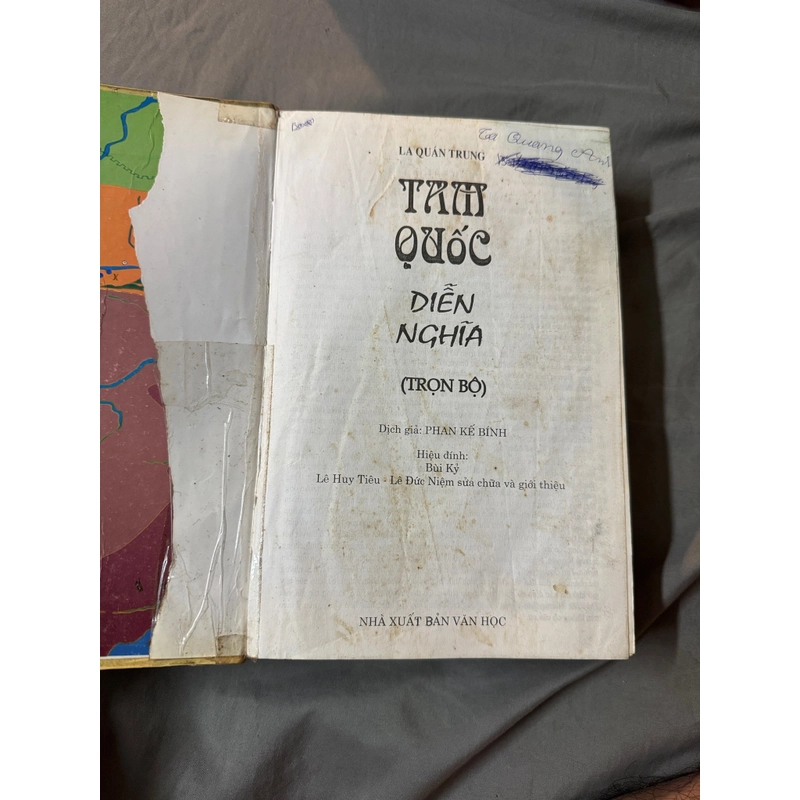 Tam quốc diễn nghĩa bìa cứng, sách cũ, đọc tốt 496137