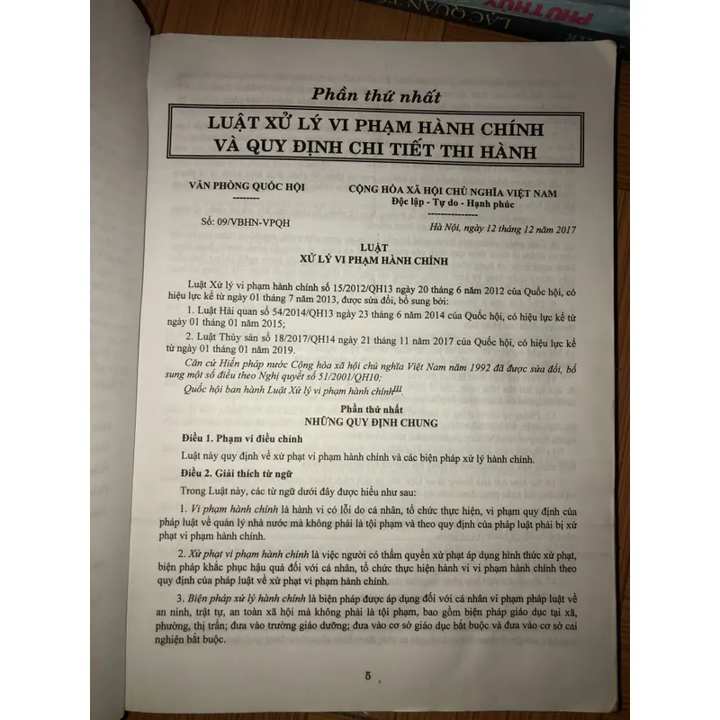 Luật xử lý vi phạm hành chính  600453