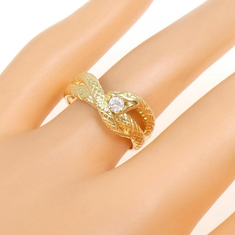 Nhẫn kim cương K18YG hình rắn 0.10CT - Hàng hiệu chính hãng 853178