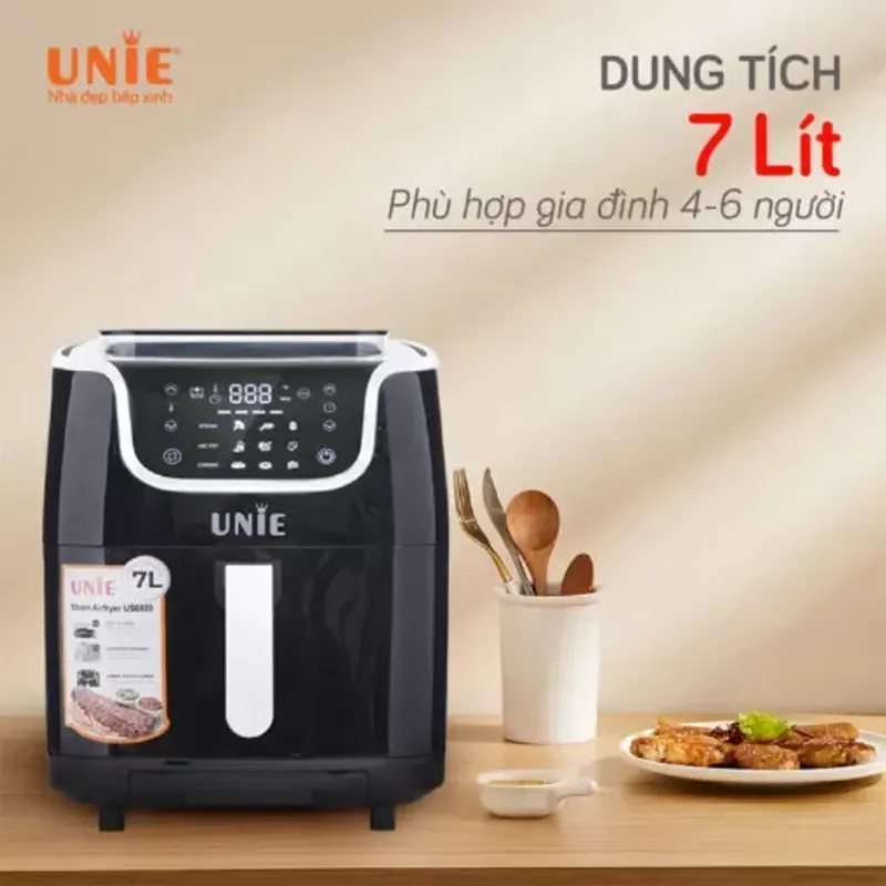 Nồi chiên hơi nước UNIE STEAM US6800 dung tích 7L, chiên-nướng-hấp 3 in1, mới 100% 706272