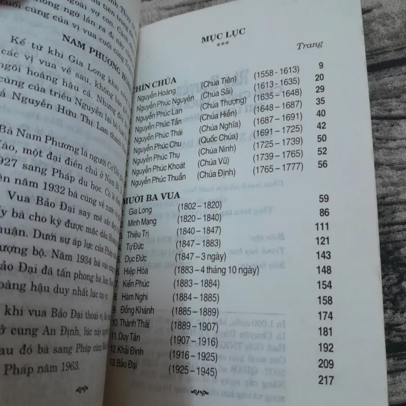 NHÀ NGUYỄN Chín Chúa Mười ba Vua- Tg Phi Long . Bản in 2003 Nxb Đà Nẵng 781265
