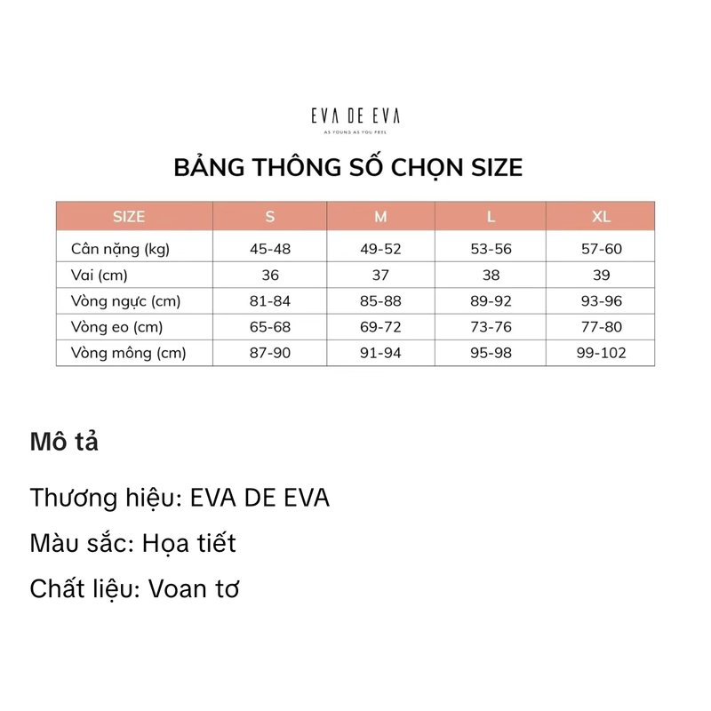 EVA DE EVA - Đầm voan tay lở size M 528890
