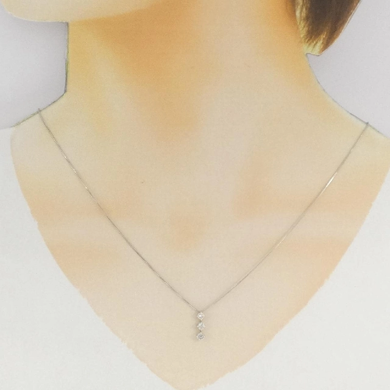 Dây chuyền kim cương ba viên PT900/PT850 0.30CT - Hàng hiệu Chính hãng 856280