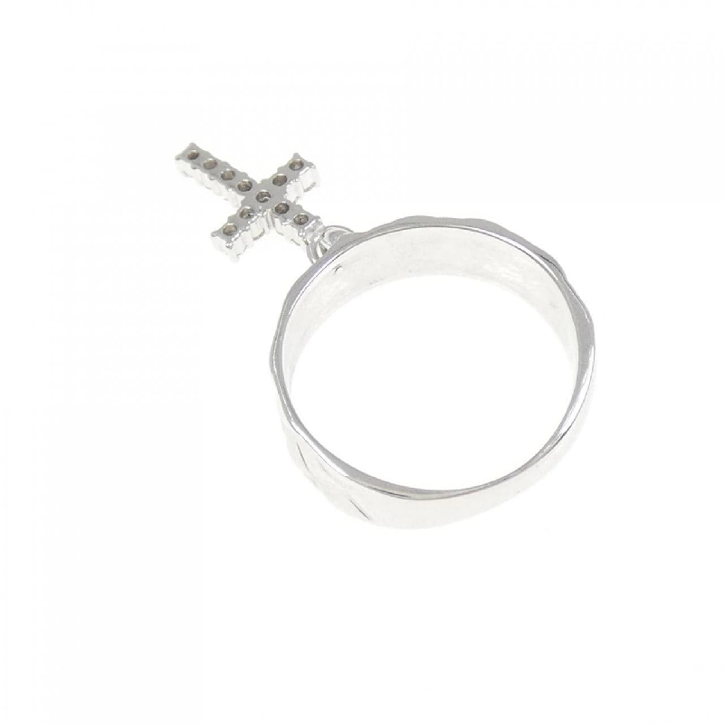 Nhẫn kim cương K18WG chéo 0.10CT 669289