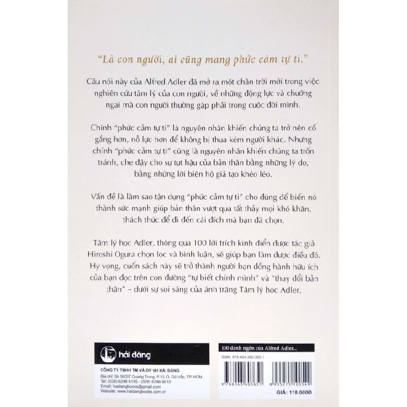 100 Danh Ngôn Của Alfred Adler Giúp Bạn Thay Đổi Bản Thân Ngay Lập Tức - Hiroshi Ogura 295832