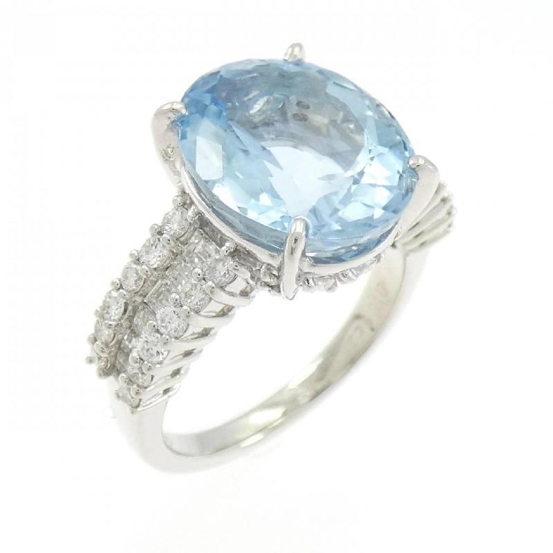 Nhẫn Aquamarine PT900 5.67CT - Hàng hiệu Chính hãng 850483