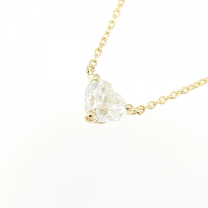 K18YG Dây chuyền kim cương 0.397CT H SI2 hình trái tim - Hàng hiệu Authentic 880476