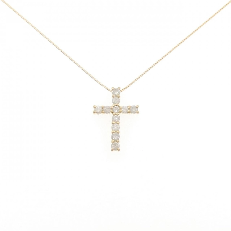 K18YG Dây chuyền kim cương chéo 0.50CT - Hàng hiệu Chính hãng 859535