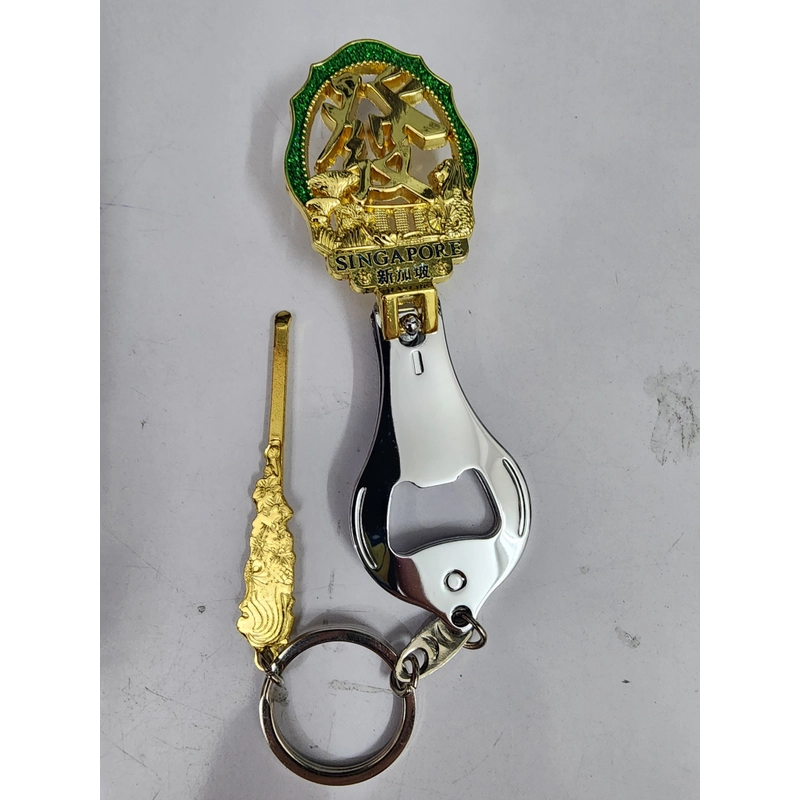 Bấm móng tay kiêm móc khóa Singapore màu vàng mới 100% 503509