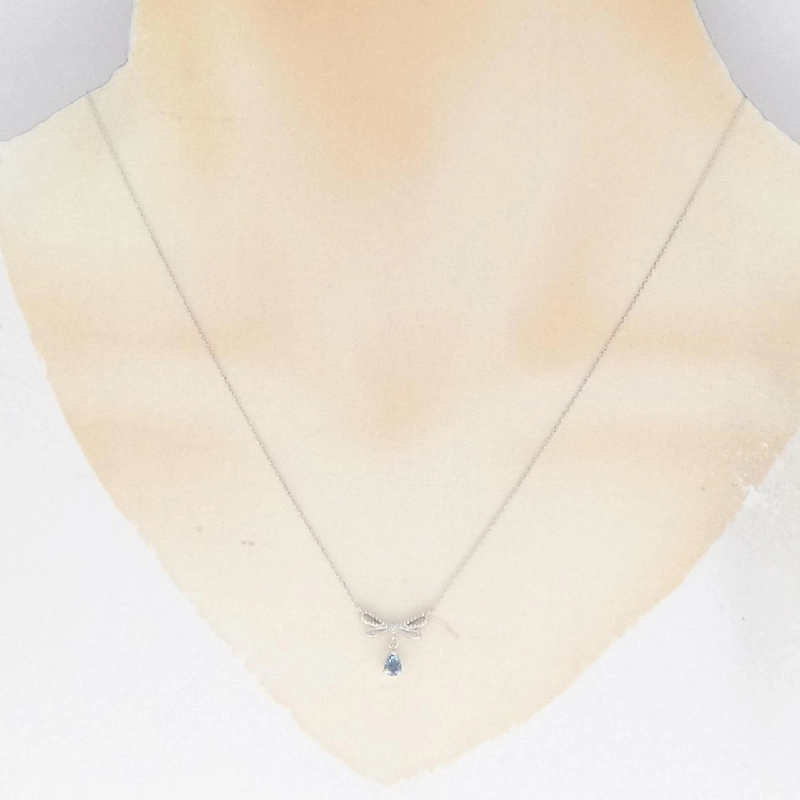 K18WG Blue Topaz Necklace - Hàng hiệu Authentic 865038