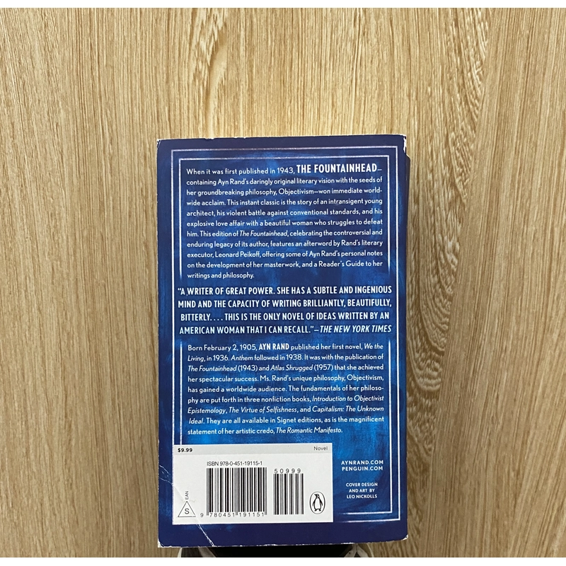 ‘’THE FOUNTAINHEAD’’ {ENGLISH “SUỐI NGUỒN” AYN RAND}*SÁCH NGOẠI VĂN*TẶNG QUÀ 0Đ FREESHIP 316982