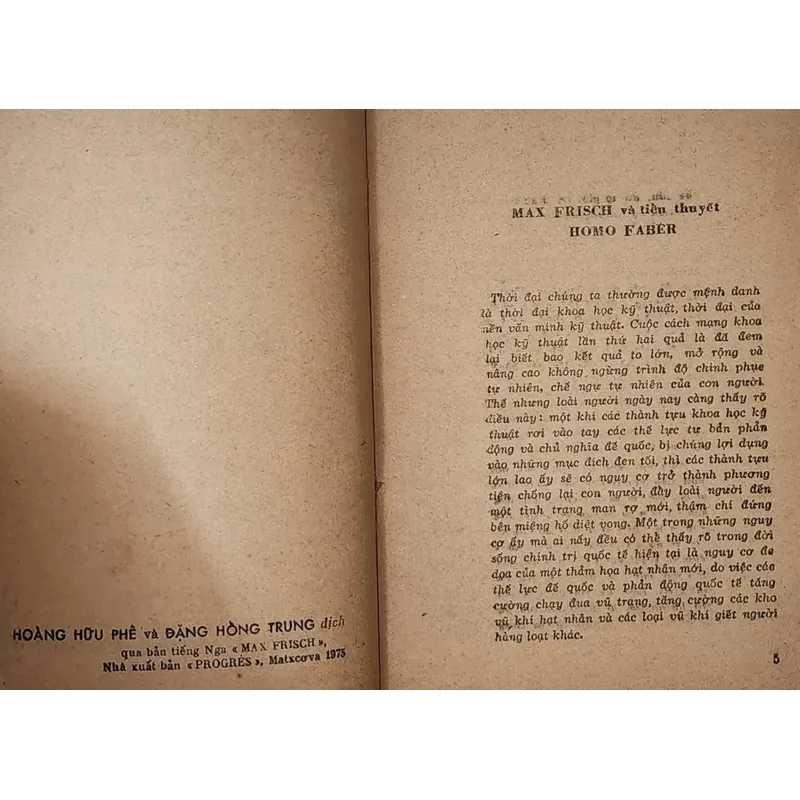 HOMO FABER - tiểu thuyết của Max Frisch (308 trang) 732673