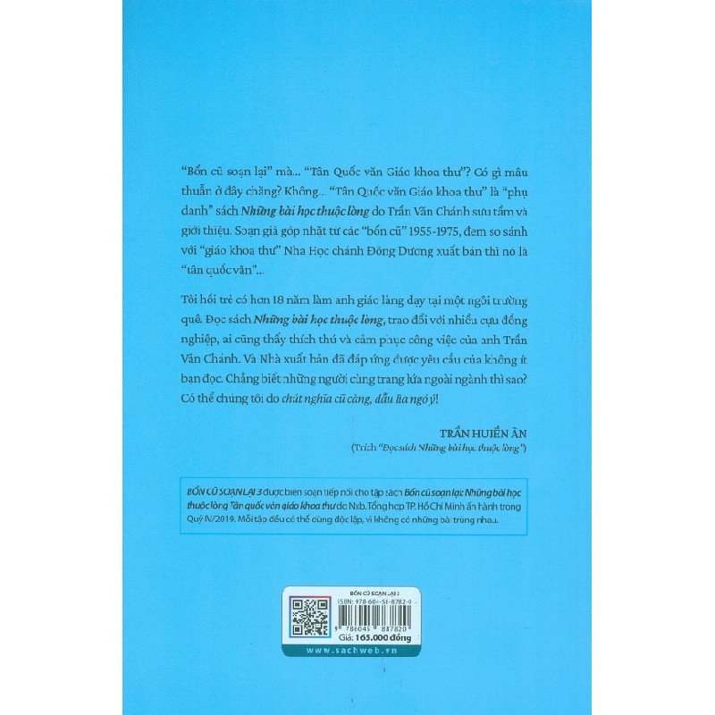 Bổn Cũ Soạn Lại 3 - Những Bài Học Thuộc Lòng - Tân Quốc Văn Giáo Khoa Thư - Trần Văn Chánh 186890