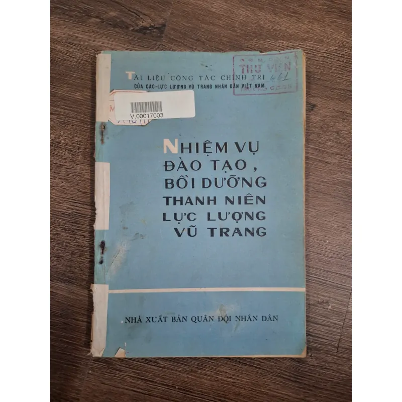 Nhiệm vụ Đào tạo, Bồi dưỡng Thanh niên Lực lượng Vũ trang - (Tài liệu công tác chính trị) 718939