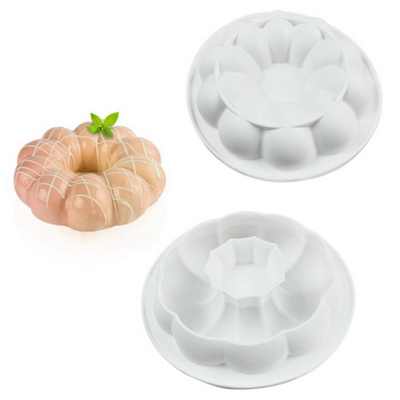 Khuôn silicon làm đế bánh, rau câu tròn hình bí ngô - Loại 21 cm - Mã số 1167 338454
