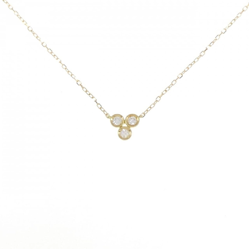 Dây chuyền kim cương K18YG 0.10CT - Hàng hiệu Chính hãng 865202