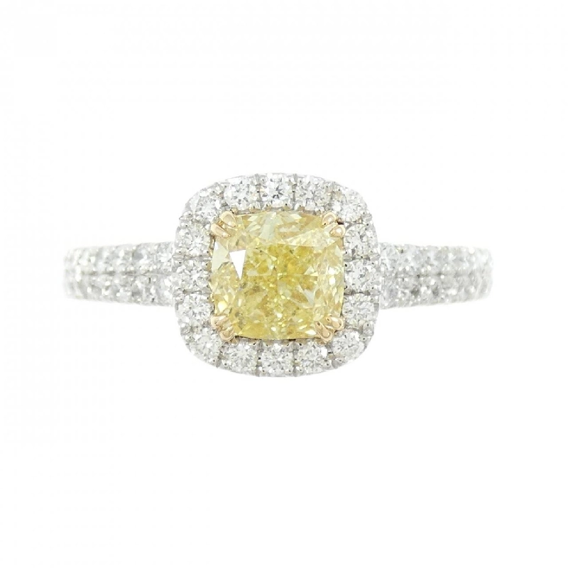 Nhẫn kim cương PT950/K18YG 1.00CT FIY VS2 cắt hình fancy - Hàng hiệu Authentic 871230